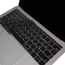 Daisy Home MacBook Silikon Klavye Koruyucu MacBook Pro 13 Inç ve MacBook 12 Inç Uyumlu | Arapça Baskılı | Us Enter | Ultra Ince Yıkanabilirsiyah