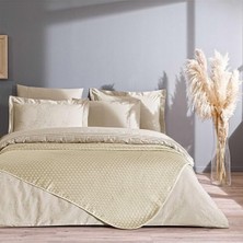 Assess Store Taç Gabriella Yatak Örtülü Çift Kişilik Nevresim Seti Camel
