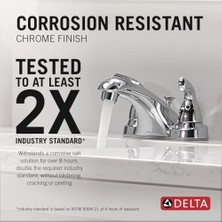 Daisy Home Vakıflar Banyo Bataryası, Krom Banyo Lavabo Bataryası, 2 Saplı Banyo Bataryası, Plastik Tahliye Montajı, Krom B2510LF-PPU