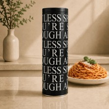 Sarkap Home 1,7 L Less Seri Spaghetti Metal Saklama Kutusu - Siyah 90x270mm