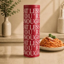 Sarkap Home 1,7 L Less Seri Spaghetti Metal Saklama Kutusu - Kırmızı 90x270mm