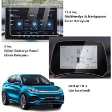 Daisy Home Byd Atto 3 ile Uyumlu Mat Ekran Koruyucu 15.6 Inç Multimedya & Navigasyon ve 5 Inç Dijital Gösterge Paneli