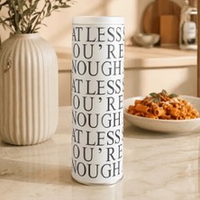 Sarkap Home 1,7 L Less Seri Spaghetti Metal Saklama Kutusu - Krem 90x270mm