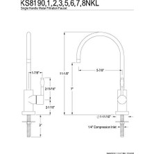 Daisy Home KS8196NKL Nustudio Su Filtrasyon Musluğu, Parlak Nikel, 11.13 x 5.88 x 1.69