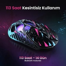 Daisy Home Mercury x Pro Kablosuz Oyun Faresi - 32.000 Dpı Paw 3950 Sensör, 8.000Hz Yoklama Hızı, Magnezyum Alaşımlı Içi Boş Çerçeve, Rgb Aydınlatma, 5 Programlanabilir Düğme, Üç Modlu (Neon Graffiti)