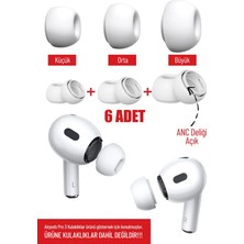 Nezih Case Airpods Pro 3 Uyumlu Anc Delikli 3 Çift (Xs,s,l) Silikon Yedek Kulaklık Ucu