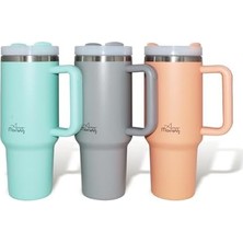 Daisy Home Any Morning Vaha 1200 ml Termos Mug, 3 Kademeli Çevirmeli Kapak, Mint SI2440217