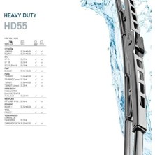 Daisy Home Silecek Süpürgesi - HD55 - Kollu Silecek - Soldan Direksiyonlu Araçlar Için/sağdan Direksiyonlu Araçlar Için - 22INÇ - 550MM - Önden - Miktar: 1 Wiper Blade 9xw 184 107-221