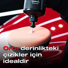 Daisy Home Özel Hava Kanallı Polisaj Pedi TURUNCU-150 Mm-Orta Sert Polisaj Pasta Cila Süngeri, Detailing, Oto Uygulama Süngeri, Aplikatör Süngeri, Zımpara ve Parlatma Polisaj Yastığı