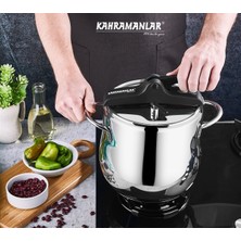 Kahramanlar Platin Düdüklü Tencere 12 Lt Paslanmaz Çelik Tekli Güveç İndüksiyon Uyumlu
