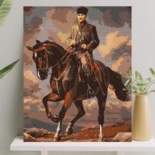 Daisy Home Sayılarla Boyama Tuval Seti Fırça Boya Dahil (Çıtalı) 40X50 cm - Atatürk