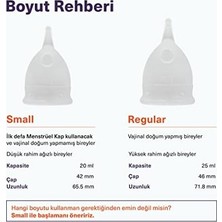 Daisy Home Irie Adet Kabı Regl Kabı Menstrüel Kap Menstrual Cup 2'li Paket Alman Medikal Silikon (Transparan)