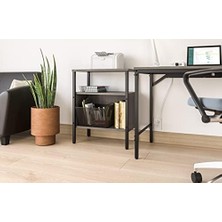 Daisy Home Ürünler Mesh Boyutlu Masaüstü Küvet Dosyası 2162BL, Siyah Toz Boya Kaplama, Dayanıklı Çelik Hasır Inşaat, Kompakt Depolama Için Katlanabilir, Entegre Kolları