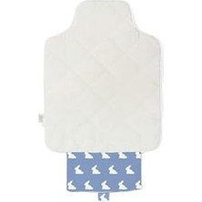 Daisy Home Deux LAPINS%100 Pamuk Çantalı Pratik Katlanabilir Alt Değiştirme Matı - Mono Lapin Blue PALTAC-RYB-000STD