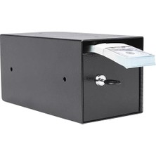 Daisy Home Barska AX13676 Nakit, Makbuzlar ve Anahtarlar Için Tek Anahtar Depository Drop Safe Kilit Kutusu, Siyah