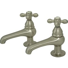 Daisy Home KS3208AX Restorasyon Lavabo Musluk Musluğu, Fırçalanmış Nikel, 3,88 x 3,5 x 1,75
