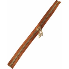 Angel Çanta Aksesuar Çift Başlı Fermuar 40 cm Gümüş Renk Light Gold Metal ile Pratik Kullanım