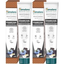 Daisy Home Himalaya Botanique Beyazlatıcı Plak Karşıtı Diş Macunu 75 ml | Ecocert Sertifikalı | Organik Aktif, Kömür, Çörek Otu Yağı | Florür ve Gluten Içermez (2 Paketi)