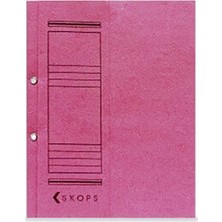 Skops 193 Kapsüllü Çıtçıtlı Dosya Pembe Renk 50'li Yarım Kapak 24 x 31 cm Ölçüler