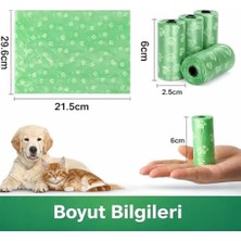 Daisy Home Köpek Atık Poşeti 8’li Set – Ekstra Kalın, Sızdırmaz, Koku Tutmaz, Kolay Kopar, Dayanıklı ve Renkli Desenli Hijyenik Dışkı Torbası