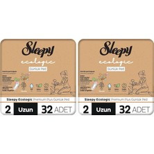 Daisy Home Ecologic Premium Plus Günlük Ped Uzun 32 Adet Ped (2 Paketi)