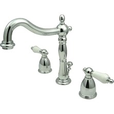 Daisy Home KB1971PL Porselen Kol Saplı Yaygın Lavabo Bataryası, Cilalı Krom, 20 cm Ayarlanabilir Merkez