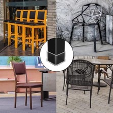 Daisy Home Tarix Sandalye Pabucu,masa,koltuk,tabure Ayak Kılıfı 8 Adet Siyah (30X30KARE)