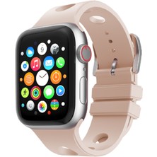 Ceponya Apple Watch Ultra 49MM Uyumlu Kordon Delikli Tasarım Silikon