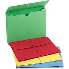 Daisy Home Kapaklı ve Kordonlu Renkli Bölmeli Klasör, 5,1 cm Uzatma, Mektup Boyutu, Farklı Renkler, Kutu Başına 50 Adet (77251)
