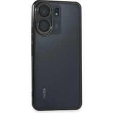 Durukar®   Redmi 13C Kılıf  Lensli Silikon - Siyah