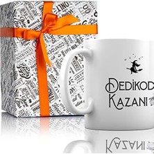 Daisy Home Dedikodu Kazanı Tasarımlı Porselen Kupa Bardak