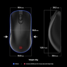 Daisy Home Zowıe Fk2-Dw Orta Boy 4K Simetrik Kablosuz E-Spor Oyuncu Mouse