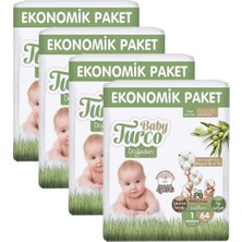 Daisy Home Baby Turco Doğadan 1 Beden Yenidoğan 64X4 256 Adet Bebek Bezi