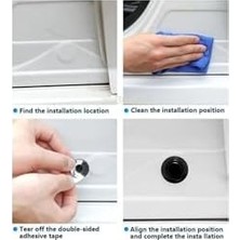 Daisy Home 10 Adet Araç Kapı Ses Önleyici ve Darbe Emici Pad Araba Kapısı Darbeye Dayanıklı Silikon Kalıp Ped Darbe Emici Conta, Araç Kapı Darbe ve Ses Emici Kapı Kaput Bagaj Çarpma Önleyici Ped Siyah