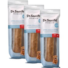 Daisy Home Dr.sacchi Premium Sığır Etli Doğal Sığır Derisi Press Kemik Tahılsız Köpek Ödülü 12"310-330 gr 1'li (3 Paketi)