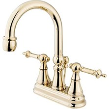 Daisy Home KS2612TL Templeton 4" Banyo Bataryası, 10,6 cm Merkez, Cilalı Pirinç