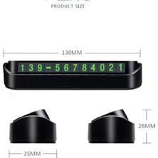 Daisy Home Araç Içi Telefon Numarası, Fosforlu Numaratör Oto Cam Kartı, Numaratörü, Açılır Kapanır Telefon Numarası Göstergesi, Siyah, 130X26MM