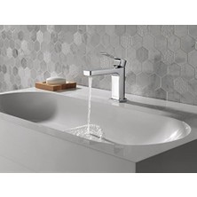 Daisy Home P1519LF-M Xander Tek Kolu Banyo, Metal Açılır Tahliye, Krom
