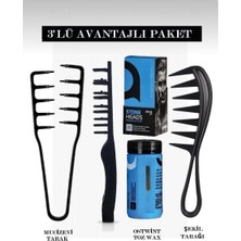 Halvey Mucizevi Saç Tarağı+Saç Şekil Tarağı ve Toz Wax Üçlü Set Fırsat Paketi