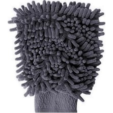 Daisy Home Microlüks Şönil Mikrofiber Oto Yıkama Eldiveni, Gri Renk, 20 x 24 Cm.