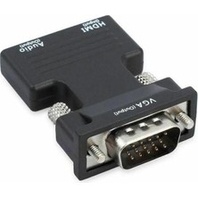 Daisy Home Ses Destekli HDMI To VGA Monitör Çevirici Dönüştürücü Adaptör
