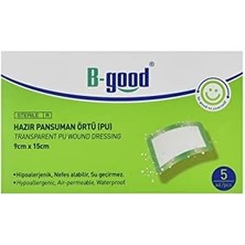 Daisy Home B-Good Şeffaf Hazır Pansuman 9cm x 15CM 5li Yara Örtüsü