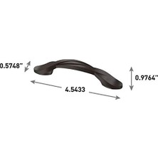 Daisy Home Dark Bronz Kavisli Çekmece Tutacağı, Mutfak Dolapları ve Şifonyer Çekmeceleri Için Dolap Kulpları ve Çekmece Çekmeceleri, 3 Inç, 25'li Paket, P35518K-OB3-B1, Dolap Donanımı