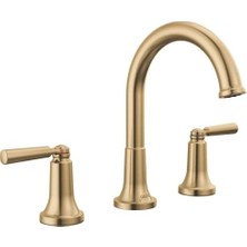 Daisy Home Musluk Saylor Altın Yaygın Banyo Bataryası 3 Delikli, Altın Banyo Bataryaları, Conta Teknolojili Banyo Lavabo Bataryası, Metal Tahliye Montajı, Şampanya Bronz 3535-CZMPU-DST