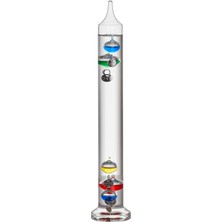 Daisy Home Tfa Dostmann Galileo Galilei Analog Cam Termometre, 18.1018, Sıvı Termometresi, 28 Cm, Iç Sıcaklık Ölçümü, Kolay Okunur, Gümüş Sıcaklık Işaretleri, Dekoratif Obje, 18 Ila 26°c, Renkli