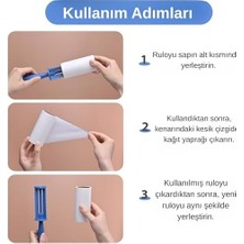 Daisy Home Tüy Toplayıcı Set – 1 Sap + 6 Rulo – Toplam 360 Yaprak – Kedi Köpek Tüyü ve Toz Temizleyici – Giysi, Mobilya ve Araç Koltuğu Için – Ekonomik Paket