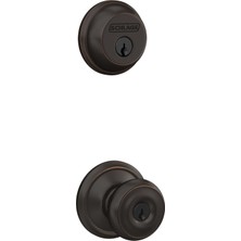 Daisy Home FB50 N V Geo 716 G60 Tek Silindir Deadbolt And F51 Kablo Entry Georgian Knob Kablo Alike, Aged Bronz Finish By (Manual)