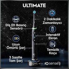 Daisy Home Oral-B IO10 Kozmik Siyah Şarjlı/elektrikli Diş Fırçası, 1 Fırça Başlığı, Hızlı Manyetik Şarj Cihazı, Uzun Ömürlü Pil, Şarj Eden Seyahat Kabı