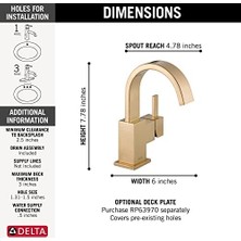 Daisy Home Musluk 553LF-CZ Vero Musluk Bataryası Banyo Musluk, Şampanya Bronz