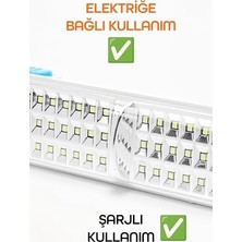 Daisy Home 43 LED Şarjlı Işıldak Ev Kamp Lambası Gece Feneri 2 Kademeli Elektrikli El Feneri 005